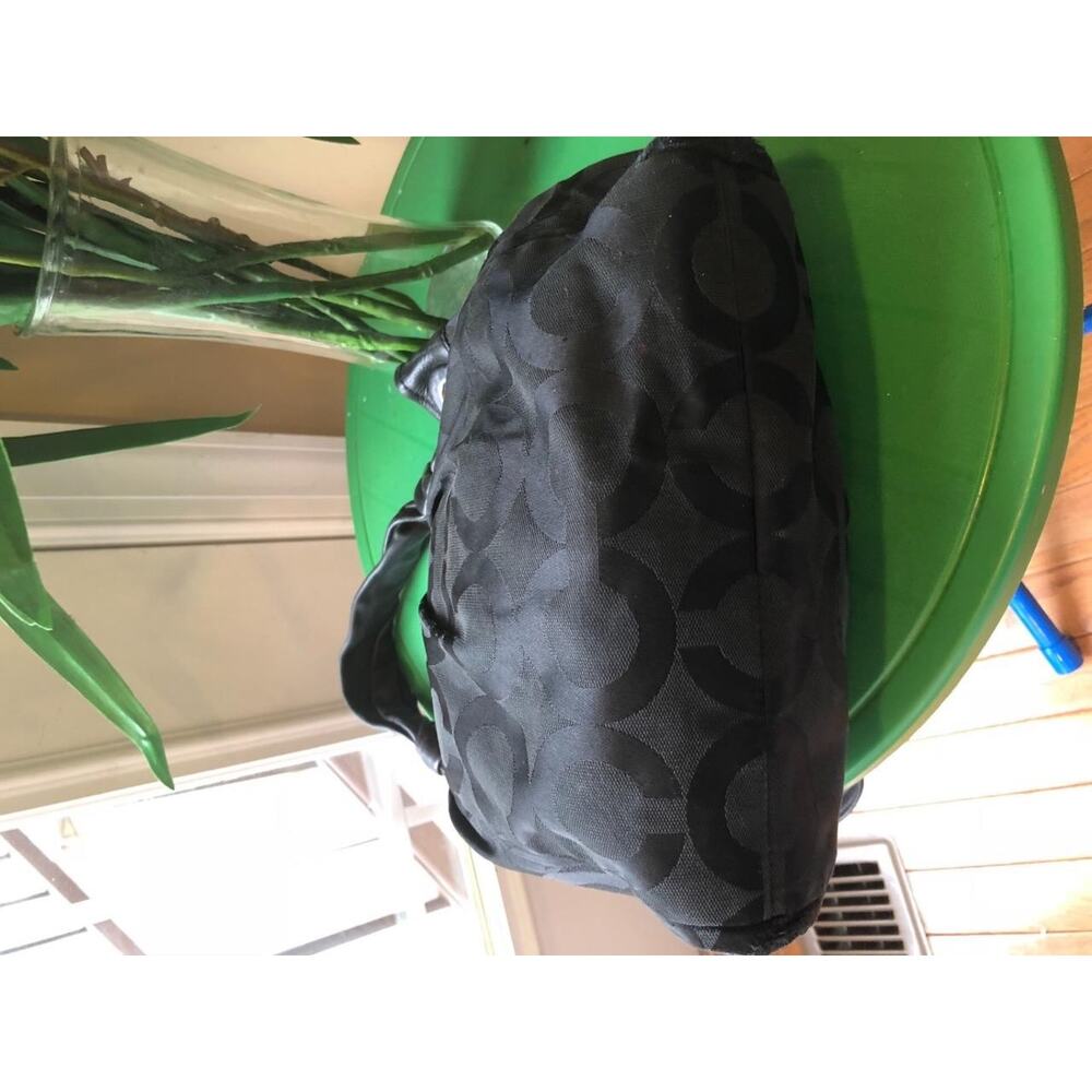 Coach 13420 Parker Op Art Convertible Hippie Black hobo bag (500 - Picture 4 of 9